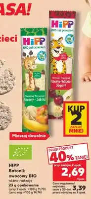 Kaufland Batonik owocowy BIO HiPP banany jabłka oferta