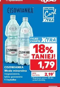 Kaufland Woda mineralna niegazowana Cisowianka oferta