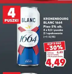 Kaufland Piwo Kronenbourg Blanc 1664 4-pak oferta
