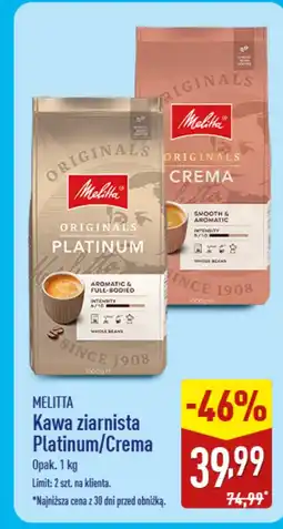 ALDI Kawa ziarnista Platinum oferta