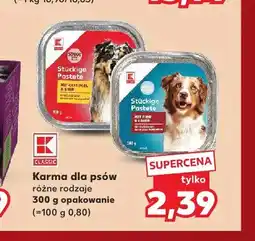 Kaufland Karma dla psa K-Classic Stückige Pastete z drobiem i wołowiną oferta