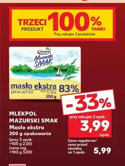 Kaufland Masło ekstra Mazurski Smak Mlekpol oferta