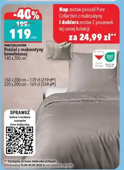 Biedronka Zestaw pościeli Pure collection oferta