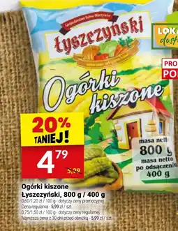 Twój Market Ogórki kiszone Łyszczyński oferta