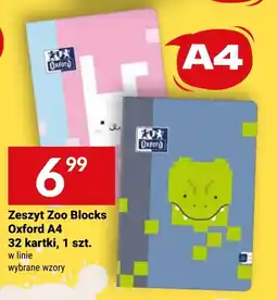 Twój Market Zeszyt Zoo Blocks Oxford A4 oferta