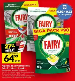 Twój Market Kapsułki do zmywarki Lemon Fairy oferta