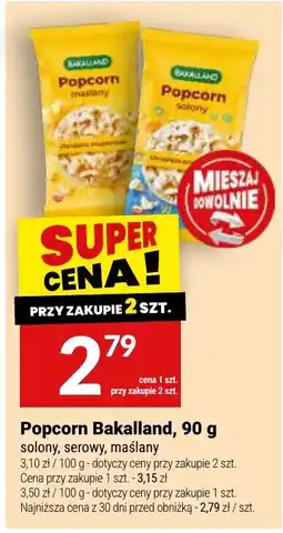 Twój Market Popcorn Bakalland, solny, serowy, maślany oferta