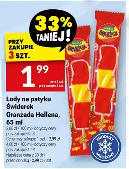 Twój Market Lody na patyku Świderek Oranżada Hellena oferta