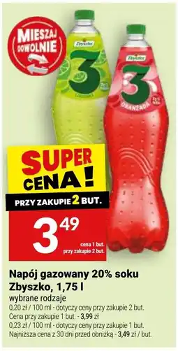Twój Market Napój gazowany 20% soku Zbyszko oferta