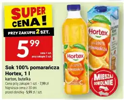 Twój Market Sok 100% pomarańcza Hortex oferta