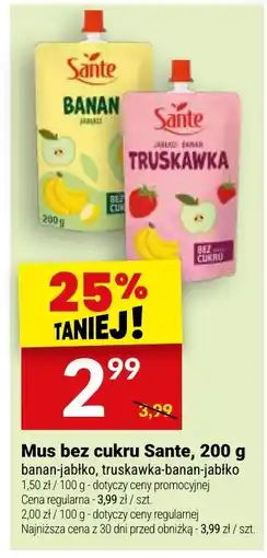 Twój Market Mus bez cukru Sante oferta