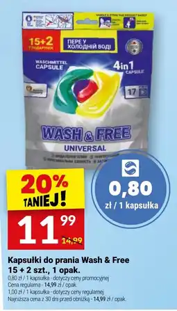 Twój Market Kapsułki do prania Wash & Free oferta