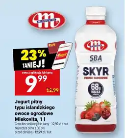 Twój Market Jogurt pitny typu islandzkiego owoce ogrodowe Mlekovita oferta