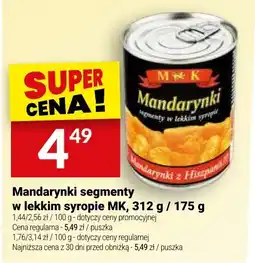 Twój Market Mandarynki segmenty w lekkim syropie MK oferta