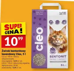 Twój Market Żwirek bentonitowy lawendowy Cleo oferta