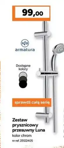 Bricoman Zestaw prysznicowy przesuwny Luna oferta