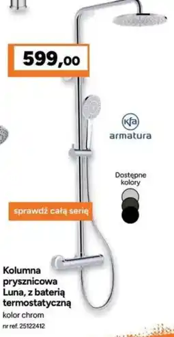 Bricoman Kolumna prysznicowa Luna, z baterią termostatyczną oferta