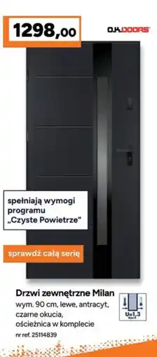 Bricoman Drzwi zewnętrzne Milan oferta
