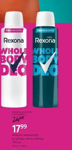 Rossmann Rexona, dezodorant w sprayu oferta