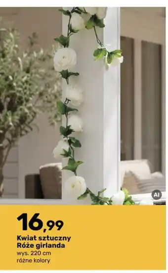 Kwiat sztuczny Róże girlanda