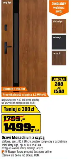 OBI Drzwi Monachium z szybą oferta