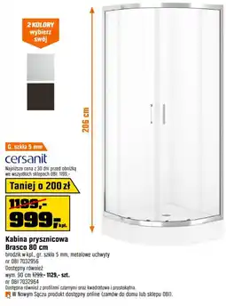 OBI Kabina prysznicowa Brasco 80 cm oferta