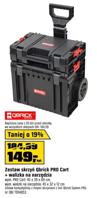 Zestaw skrzyń Qbrick PRO Cart + walizka na narzędzia