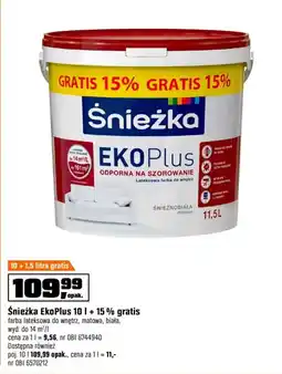 OBI Śnieżka EkoPlus oferta