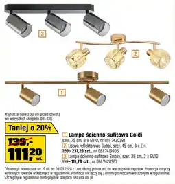 OBI Lampa ścianno-sufitowa Goldi oferta