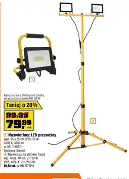 OBI Naświetlacz led przenośny oferta
