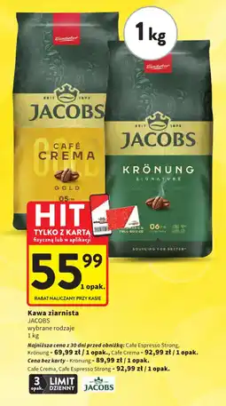 Intermarche Kawa ziarnista JACOBS wybrane rodzaje oferta