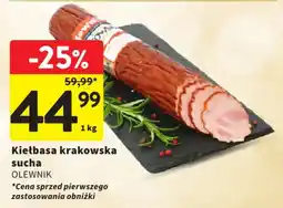 Intermarche Kiełbasa krakowska sucha OLEWNIK oferta
