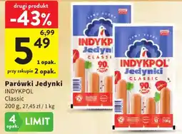 Intermarche Parówki Jedynki INDYKPOL Classic oferta