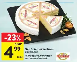 Intermarche Ser Brie z orzechami President oferta