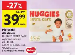 Intermarche Pieluszki dla dzieci HUGGIES EXTRA CARE oferta