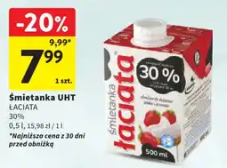 Intermarche Śmietanka UHT ŁACIATA 30% oferta
