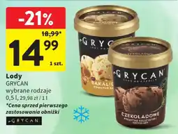 Intermarche Lody GRYCAN wybrane rodzaje oferta