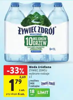 Intermarche Woda źródłana ŻYWIEC ZDRÓJ oferta