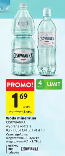 Intermarche Woda mineralna CISOWIANKA oferta