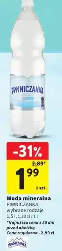 Intermarche Woda mineralna PIWNICZANKA oferta
