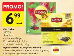 Intermarche Herbata LIPTON piramidki wybrane rodzaje oferta