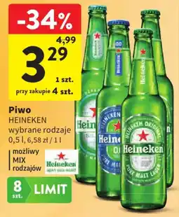 Intermarche Piwo HEINEKEN wybrane rodzaje oferta