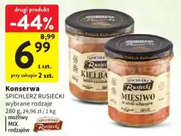 Intermarche Konserwa SPICHLERZ RUSIECKI wybrane rodzaje oferta