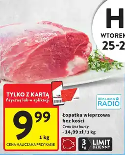 Intermarche łopatka wieprzowa bez kości oferta
