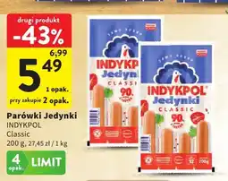 Intermarche Parówki Jedynki Indykpol Classic oferta