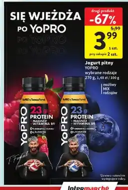 Intermarche Jogurt pitny YoPro jagodowy oferta