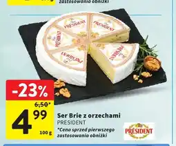 Intermarche Ser Brie z orzechami Président oferta
