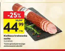 Intermarche Kiełbasa krakowska sucha Olewnik oferta