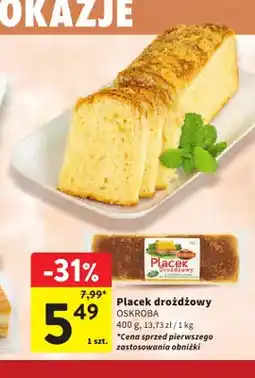 Intermarche Placek drożdżowy Oskroba oferta