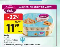 Intermarche Lody krem orzechowy słony karmel O la la! oferta